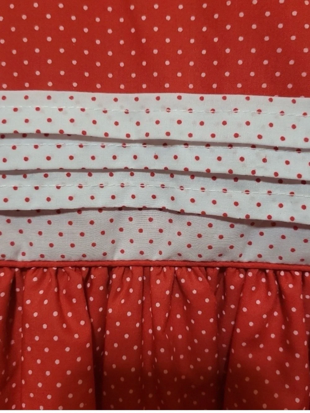 Vintage NOS Girls Size 12 Red White Polka Dot Party Dress Crinoline New